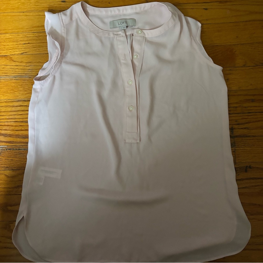 LOFT Light Pink Sleeveless Tank Top
